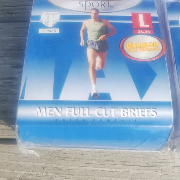 2 X Men's Max Sport 3 pk Full Cut Briefs Sz Large - Picture 4 of 10